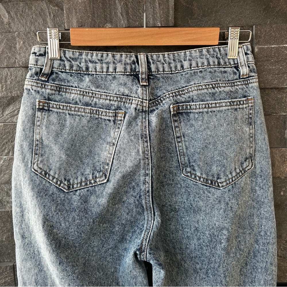 Cider Acid Wash High Rise Distressed Flare Jeans - Picture 5 of 6
